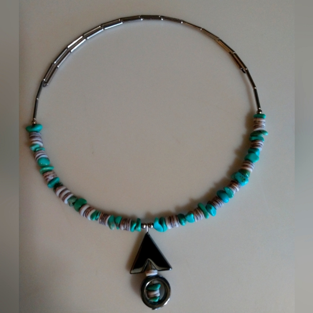 Turquoise and Hematite Necklace